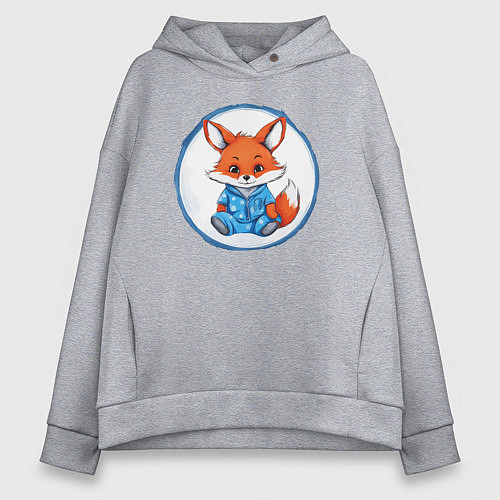 Женское худи оверсайз Милый Лапутик / Меланж – фото 1