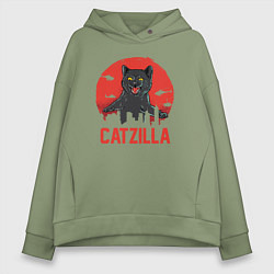 Толстовка оверсайз женская Catzilla, цвет: авокадо