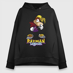 Толстовка оверсайз женская Rayman - legends, цвет: черный