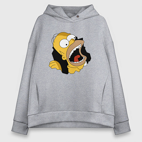 Женское худи оверсайз Гомер - Симпсоны / Меланж – фото 1