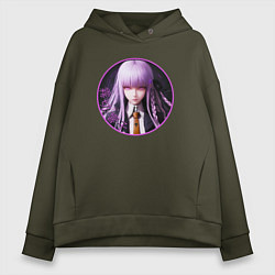 Толстовка оверсайз женская Кёко Киригири: Danganronpa, цвет: хаки