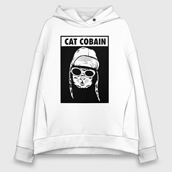 Женское худи оверсайз Cat cobain