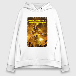 Женское худи оверсайз Helldivers 2: Battleground