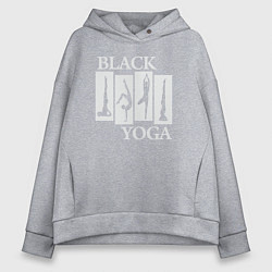 Женское худи оверсайз Black yoga