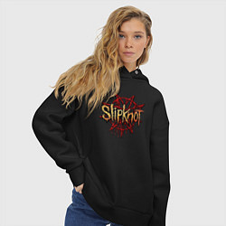 Толстовка оверсайз женская Slipknot original, цвет: черный — фото 2