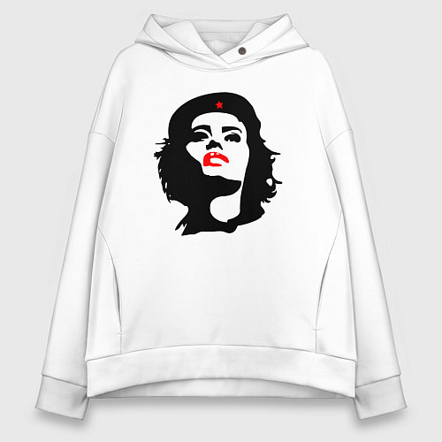 Женское худи оверсайз Revolution girl / Белый – фото 1