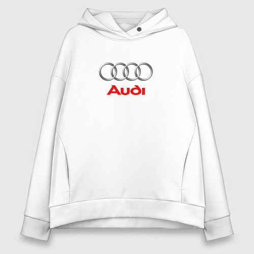 Женское худи оверсайз Ауди спорт авто / Белый – фото 1