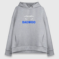Толстовка оверсайз женская Daewoo sport auto logo, цвет: меланж
