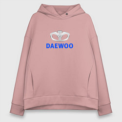Толстовка оверсайз женская Daewoo sport auto logo, цвет: пыльно-розовый