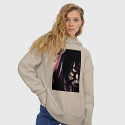 Толстовка оверсайз женская Роджер Гол Д король пиратов, цвет: миндальный — фото 2