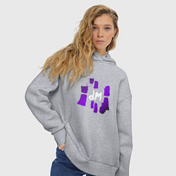 Толстовка оверсайз женская Depeche Mode - devotional world tour, цвет: меланж — фото 2