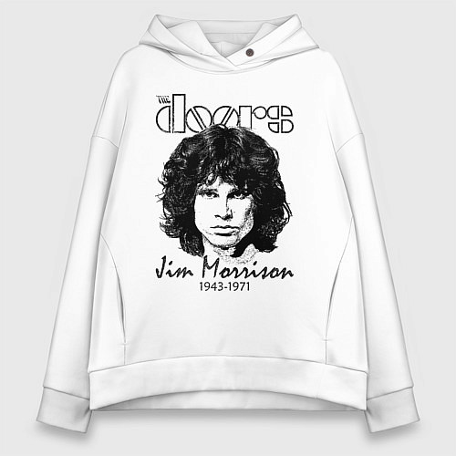 Женское худи оверсайз The Doors Jim Morrison / Белый – фото 1