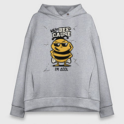 Женское худи оверсайз Why bee cause im cool