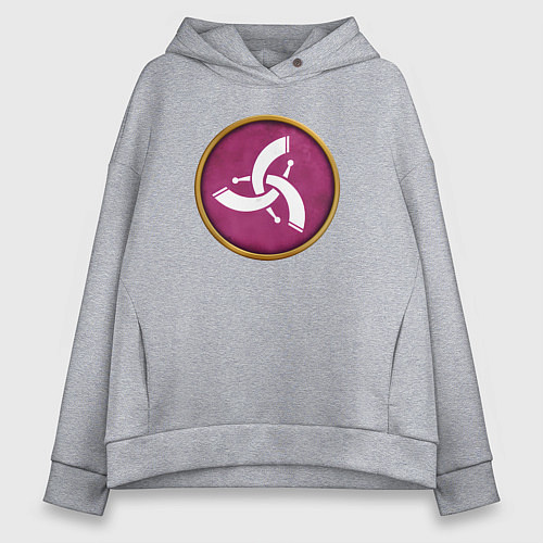 Женское худи оверсайз Бургунды Rome: Total War / Меланж – фото 1