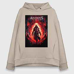 Женское худи оверсайз Assassins creed свозь пламя