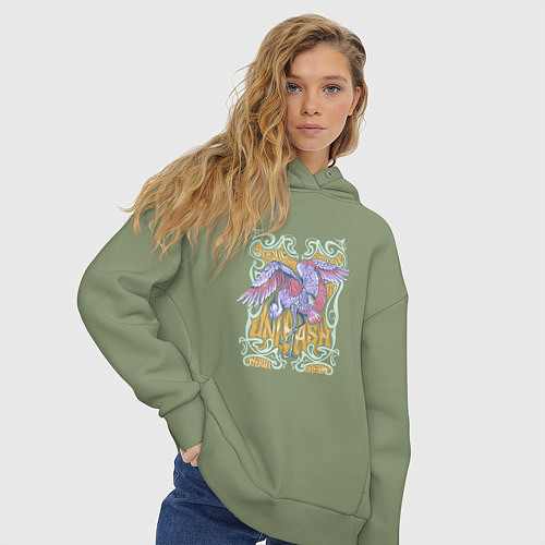 Женское худи оверсайз Раскройте свою мечту / Авокадо – фото 3