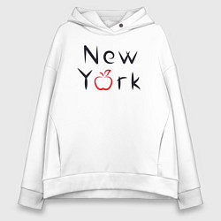 Женское худи оверсайз New York apple