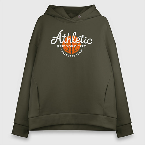 Женское худи оверсайз Athletic basketball / Хаки – фото 1