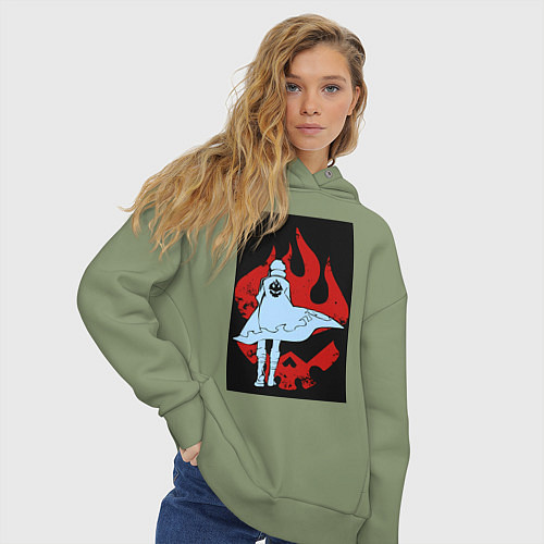 Женское худи оверсайз Гуррен-Лаганн Камина братан / Авокадо – фото 3