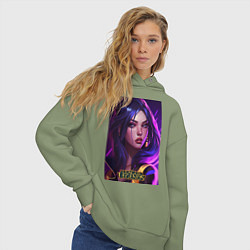 Толстовка оверсайз женская League of Legends Kaisa Kda, цвет: авокадо — фото 2
