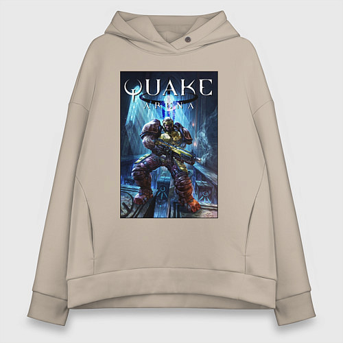 Женское худи оверсайз Quake arena - Ranger / Миндальный – фото 1