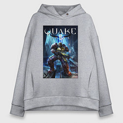 Толстовка оверсайз женская Quake arena - Ranger, цвет: меланж
