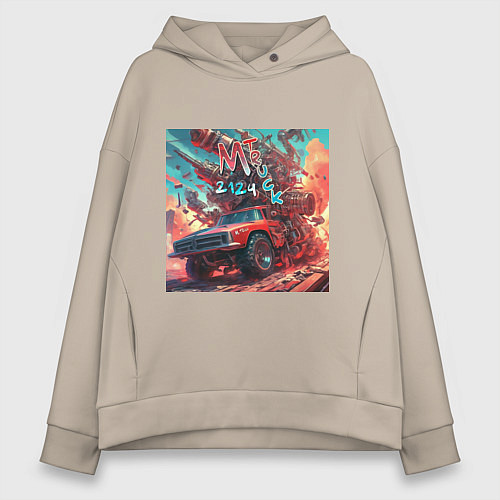 Женское худи оверсайз M Truck 2124 / Миндальный – фото 1