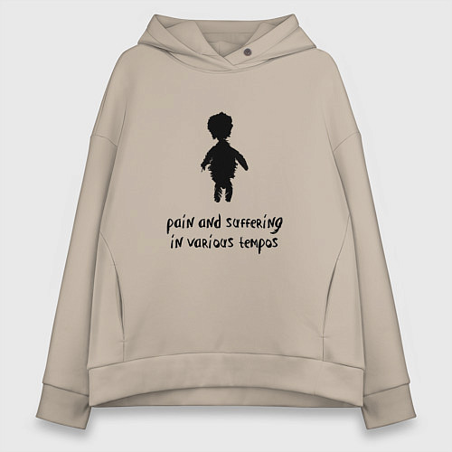 Женское худи оверсайз Depeche Mode - Angel of pain / Миндальный – фото 1