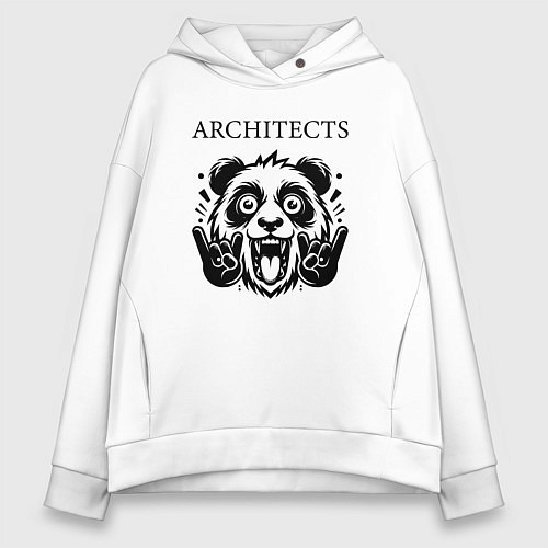 Женское худи оверсайз Architects - rock panda / Белый – фото 1