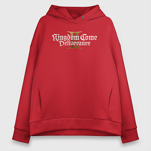 Женское худи оверсайз Kingdom come 2 deliverance logo / Красный – фото 1