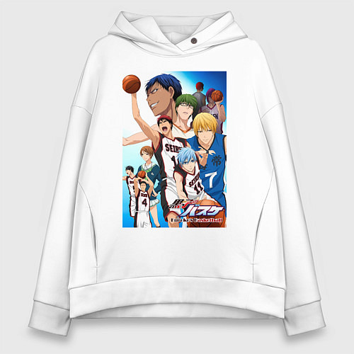 Женское худи оверсайз Баскетбол Куроко / Белый – фото 1