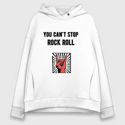 Женское худи оверсайз You cant stop rock roll