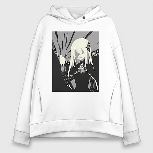 Женское худи оверсайз ReZero Ехидна / Белый – фото 1