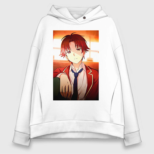 Женское худи оверсайз Киётака Аянокоджи / Белый – фото 1