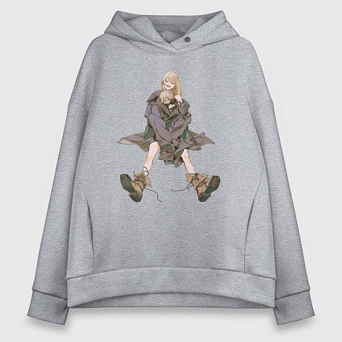Женское худи оверсайз Ведьма и чудовище Гидо / Меланж – фото 1