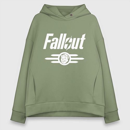 Женское худи оверсайз Fallout - vault 33 / Авокадо – фото 1