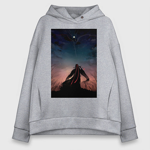 Женское худи оверсайз Усянь Вэй Старейшина Илина / Меланж – фото 1