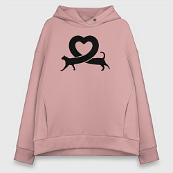 Женское худи оверсайз Love cat