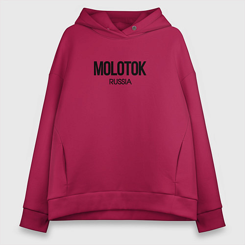 Женское худи оверсайз Молоток / Маджента – фото 1