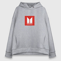 Толстовка оверсайз женская Isuzu logo, цвет: меланж
