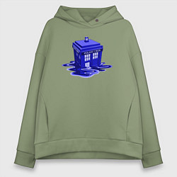 Толстовка оверсайз женская Tardis ink, цвет: авокадо