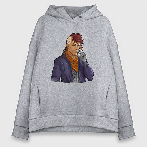 Женское худи оверсайз Randy Random - RimWorld / Меланж – фото 1