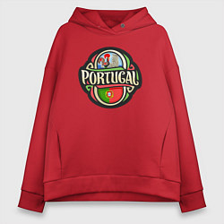 Толстовка оверсайз женская Portugal, цвет: красный
