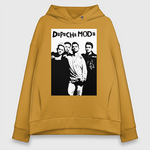 Женское худи оверсайз Depeche mode all / Горчичный – фото 1