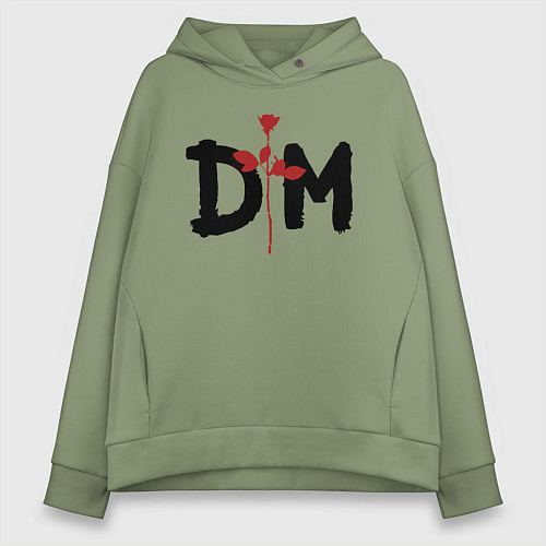 Женское худи оверсайз Депеш мод логотип / Авокадо – фото 1