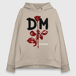Толстовка оверсайз женская Depeche mode - violator, цвет: миндальный