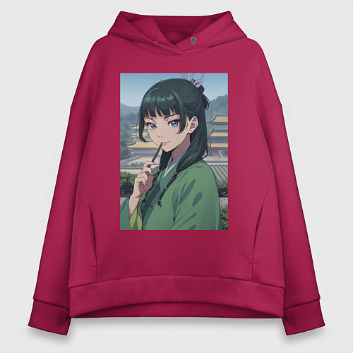 Женское худи оверсайз Монолог фармацевта Маомао детектив / Маджента – фото 1