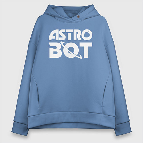 Женское худи оверсайз Astro bot logo / Мягкое небо – фото 1
