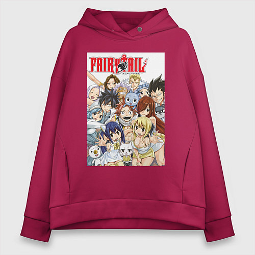 Женское худи оверсайз Хвост Феи Нацу Драгнил убийца драконов / Маджента – фото 1
