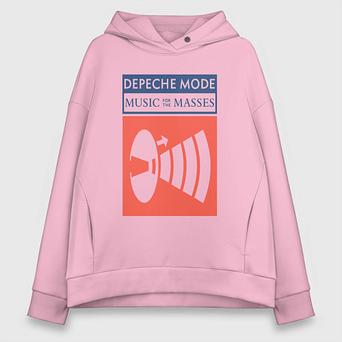 Женское худи оверсайз Depeche Mode - Music for the masses merch / Светло-розовый – фото 1